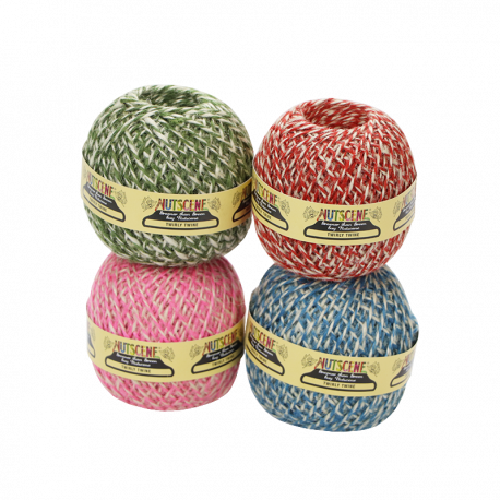 Jute touw tweekleurig op rol