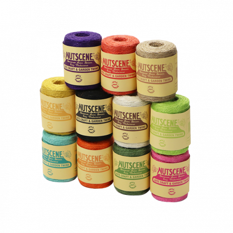 Jute touw gekleurd op spoel 60 meter