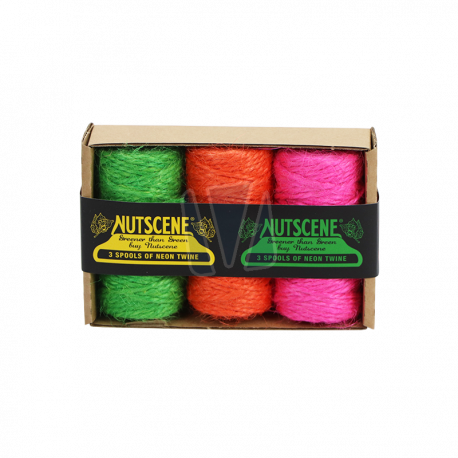 Minirolletjes Neon jute touw, groen, oranje en roze