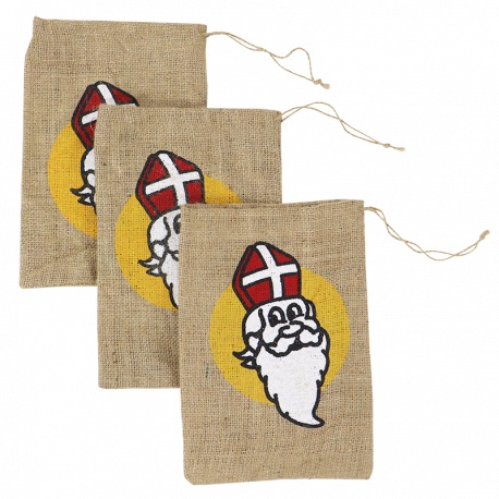 Sinterklaas jute zakken gebruik: Sinterklaas jute zakken