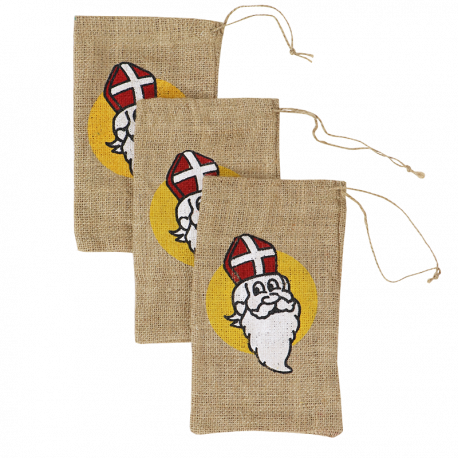 Sinterklaas jute zakken gebruik: Sinterklaas jute zakken