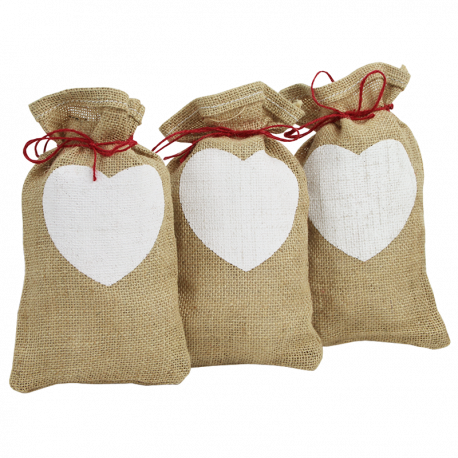 Jute zakken met hartje gebruik: Jute zakken met hartje
