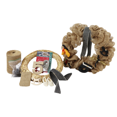 DIY pakket jute Sinterklaas Krans gebruik: DIY pakket jute Sinterklaas Krans