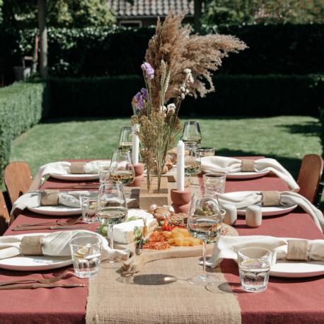 Jute tafelloper 30 cm x 25 meter gebruik: Jute tafelloper 30 cm x 25 meter