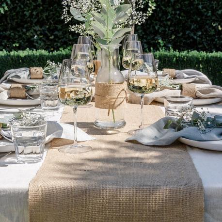 Jute tafelloper 30 cm x 25 meter gebruik: Jute tafelloper 30 cm x 25 meter