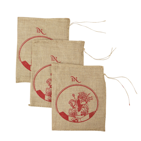 Jute Sint zak twee kanten bedrukt 30 cm x 40 cm gebruik: Jute Sint zak twee kanten bedrukt 30 cm x 40 cm