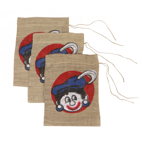 Jute zak Sint bedrukt met Piet 30 cm x 40 cm gebruik: Jute zak Sint bedrukt met Piet 30 cm x 40 cm