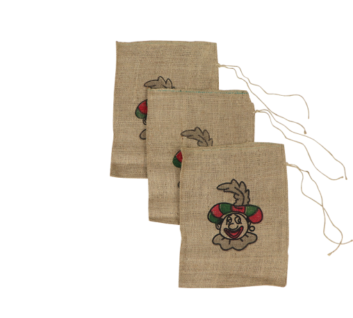 Jute zak Sinterklaas met Piet opdruk 30 cm x 40 cm gebruik: Jute zak Sinterklaas met Piet opdruk 30 cm x 40 cm