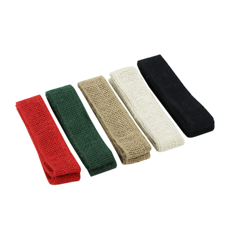 998102 - 998104 Combi jute band in meerdere kleuren