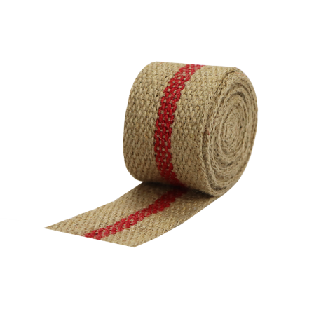 Jute band met streep 5 cm x 2,5 meter gebruik: Jute band met streep 5 cm x 2,5 meter