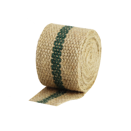 Jute band met streep 5 cm x 2,5 meter gebruik: Jute band met streep 5 cm x 2,5 meter