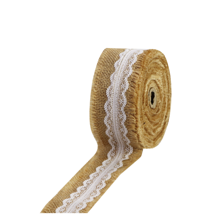Jute bruiloft lint met kant gebruik: Jute bruiloft lint met kant