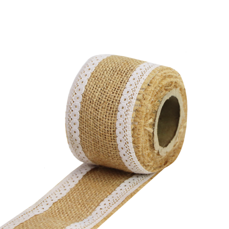 Jute bruiloft lint met kant gebruik: Jute bruiloft lint met kant