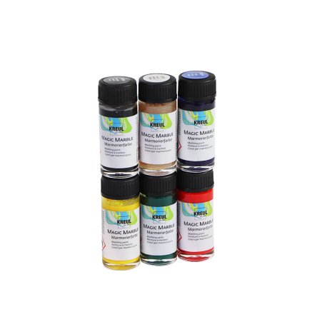 Marmerverf - set á 6 kleuren