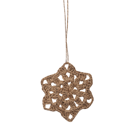 Jute ornament ster