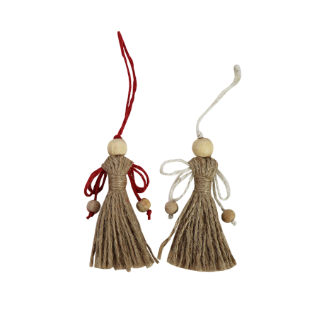 Jute ornament engel
