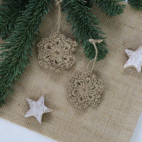 Jute ornament sneeuwvolkje gebruik: Jute ornament sneeuwvolkje