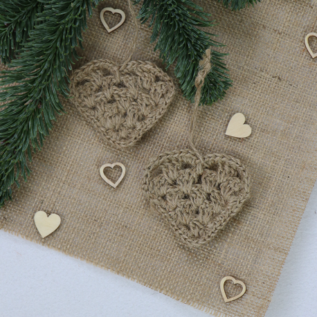 Jute ornament hart gebruik: Jute ornament hart