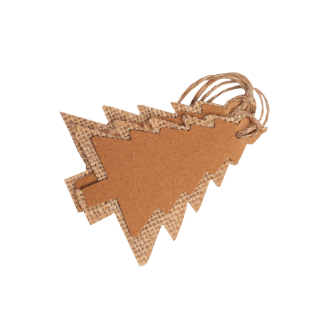 Jute kerstboom labels