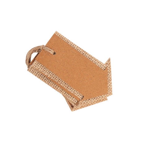Jute pijltjes labels