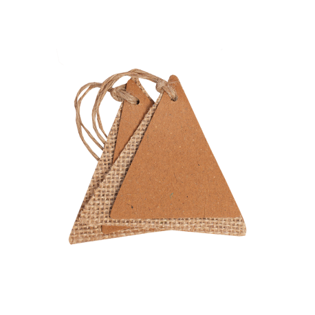 Jute driehoek labels             