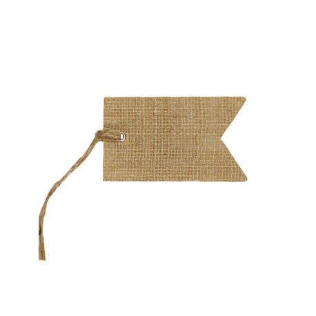 Jute zwaluwstaart labels