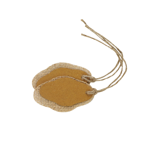 Jute blaadjes labels