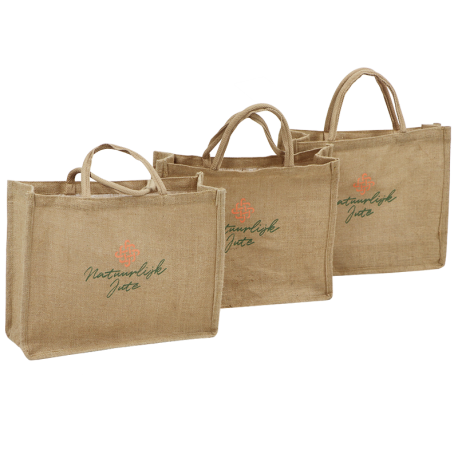 Natuurlijk jute tas 40 cm x 33 cm