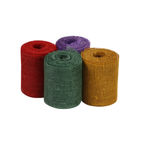 Gekleurd jute band 15 cm x 10 meter gebruik: Gekleurd jute band 15 cm x 10 meter