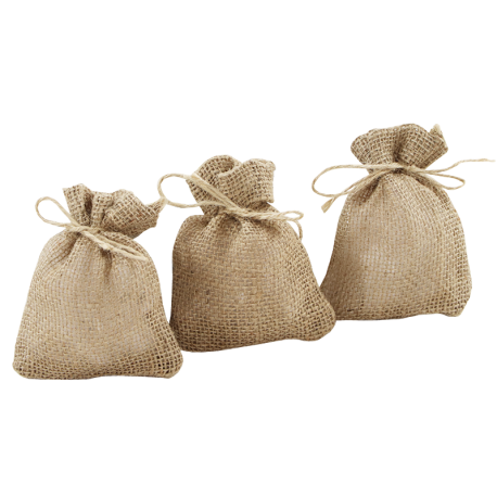 Jute zak 8 cm x 12 cm