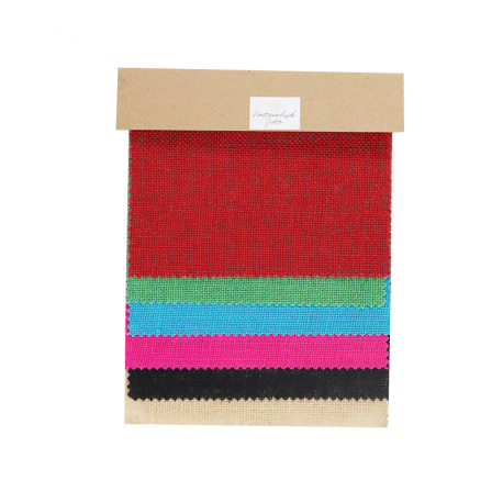 Jute stof combi kleuren 21 cm x 28 cm plaklaag