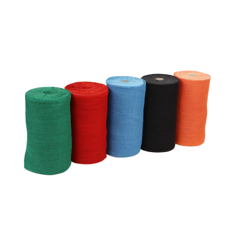 Gekleurd jute stof 10 cm x 1,5 meter
