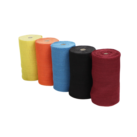 Gekleurde jute stof 1,5 meter x 20 cm