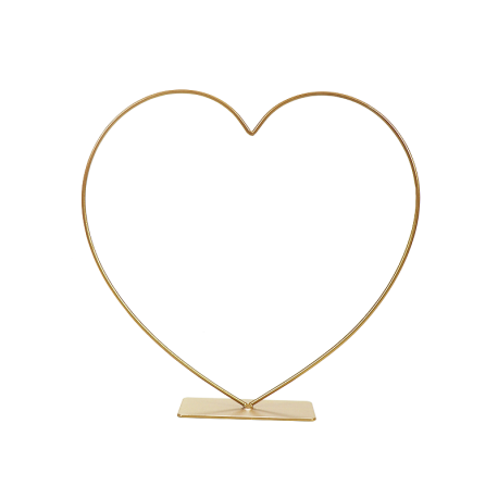 Metalen hart goud  foto 1