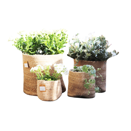 Jute mand 15 cm x 15 cm