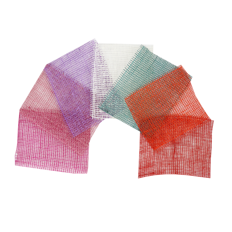 Gekleurde jute samples