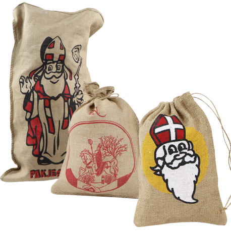 Jute sinterklaas zakken